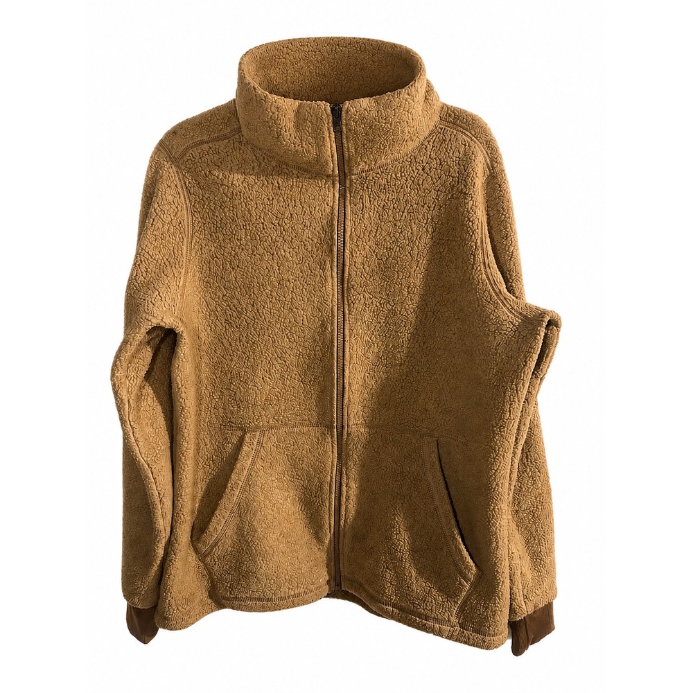 REI Co-op Brown Sherpa Fleece Full Zip Jacket Gopecore Granola Hiking Minimalist